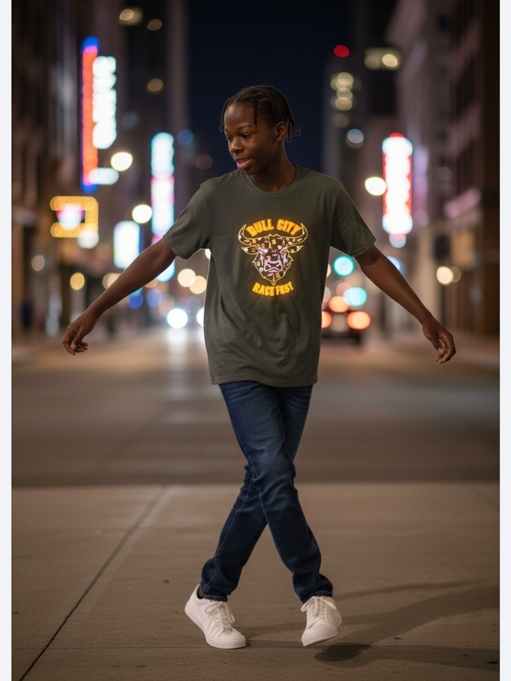 Bull City Race Fest 2024 Neon Graphic Tee